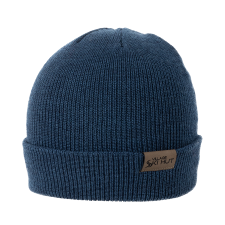 Faux leather label on a custom toque