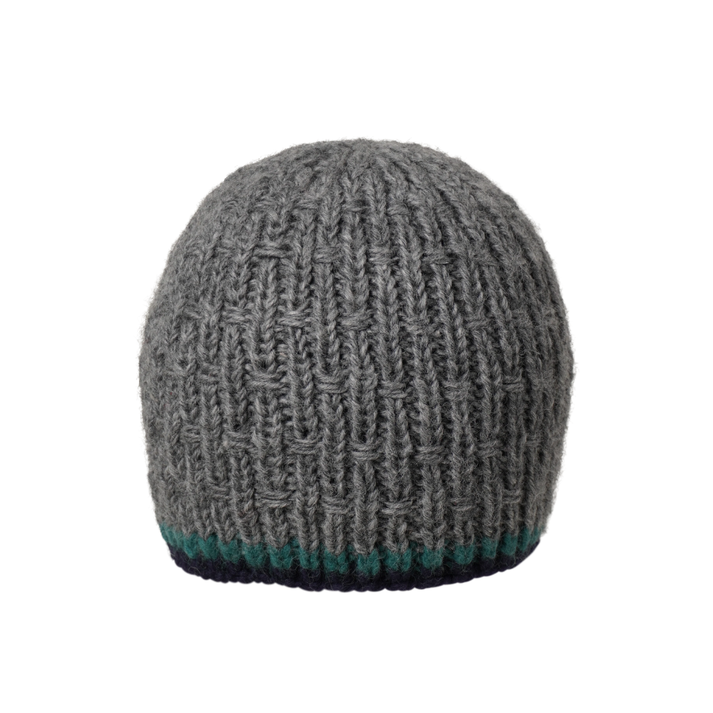 Ambler Andrew handknit men's toque in heather grey. 