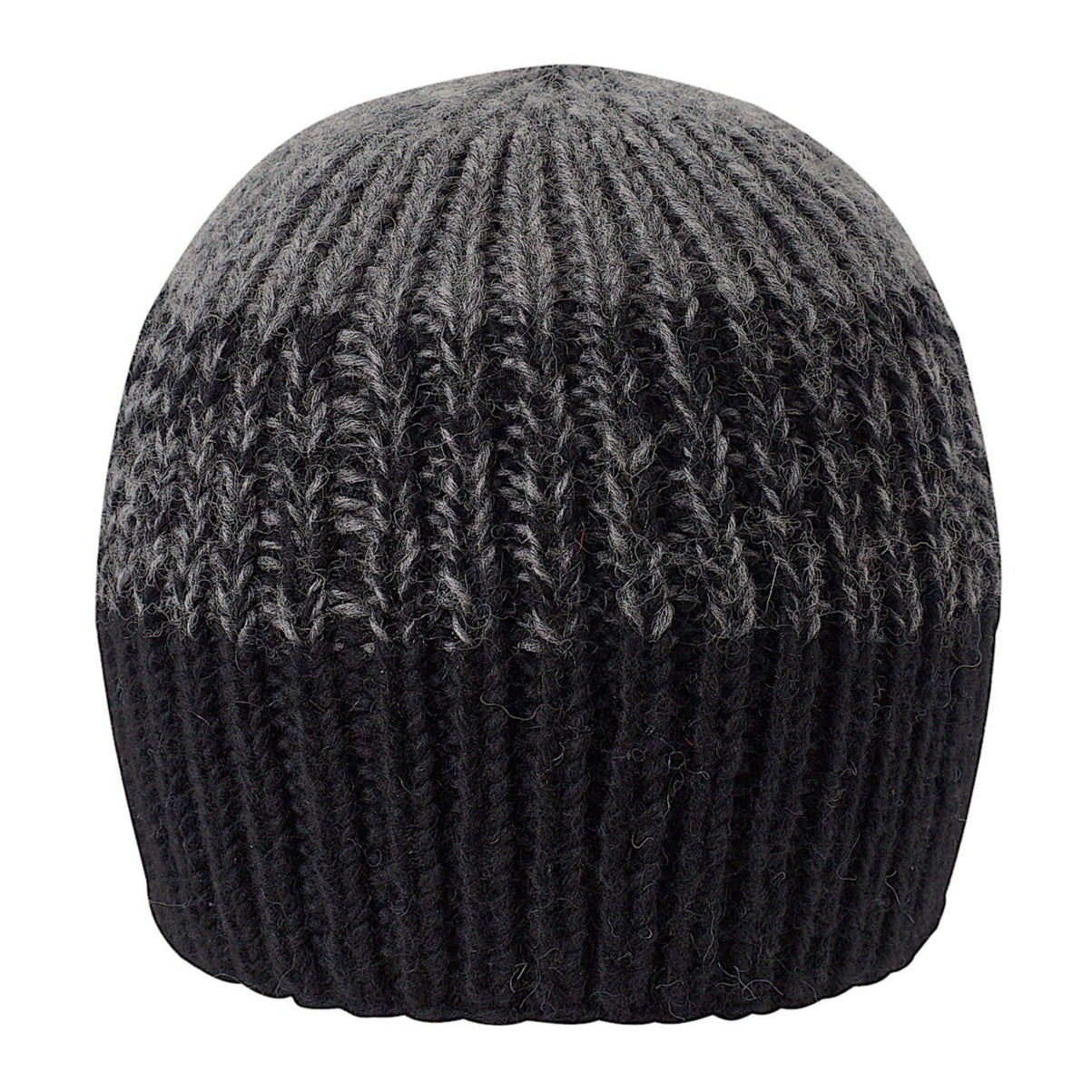 Ambler Cypress handknit men's toque in black with tri-colour ribbed pattern. 