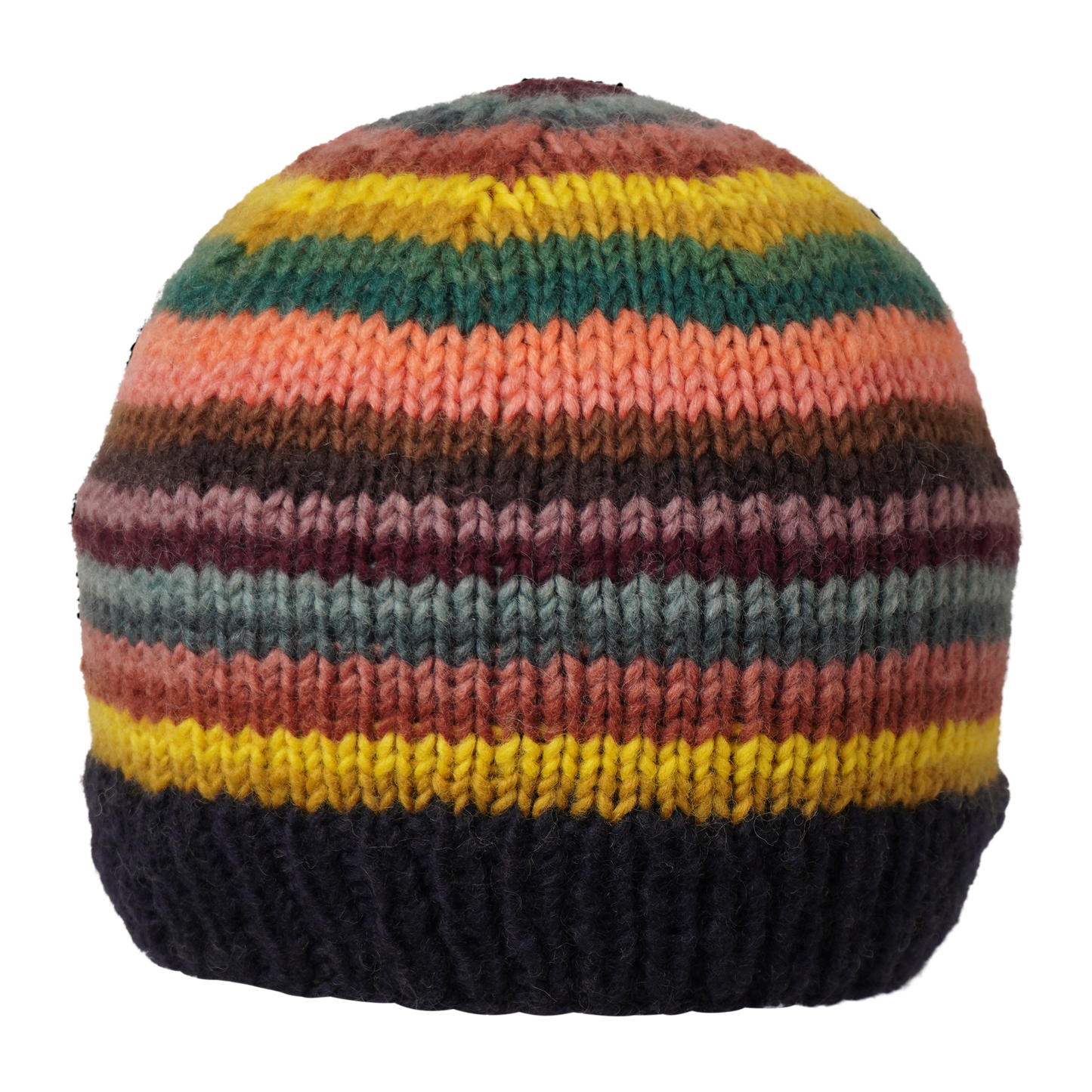 Ambler Fiesta handknit men's toque in midnight. 