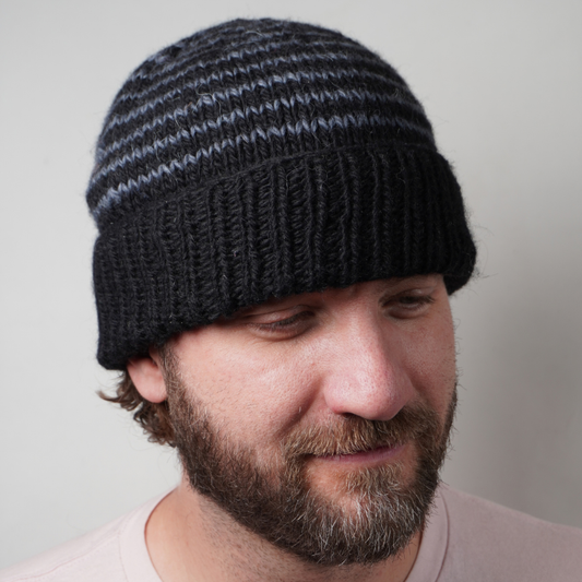 Lux Pin Stripe 100% Merino Toque