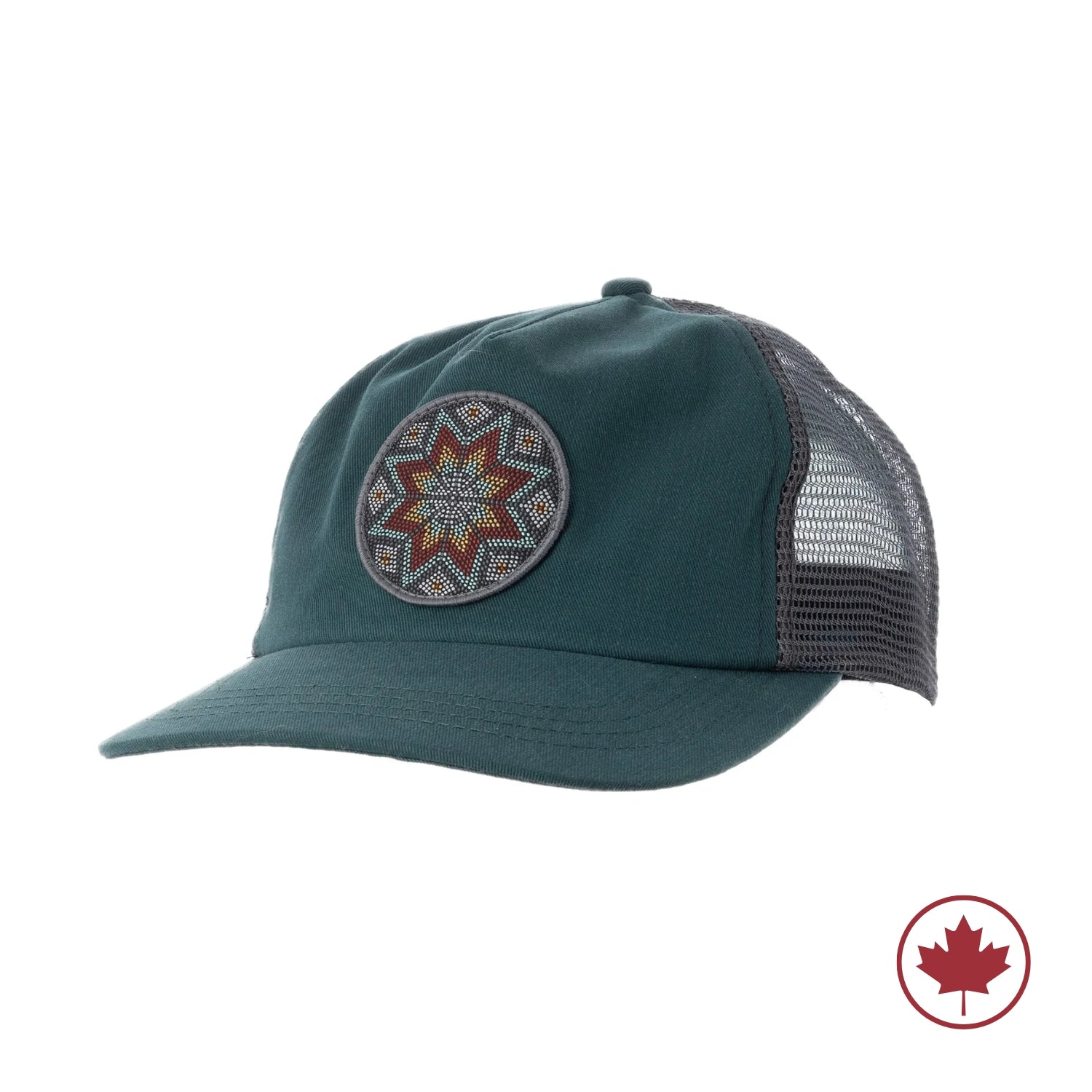 Ambler Mosaic Trucker Hat Mallard Green