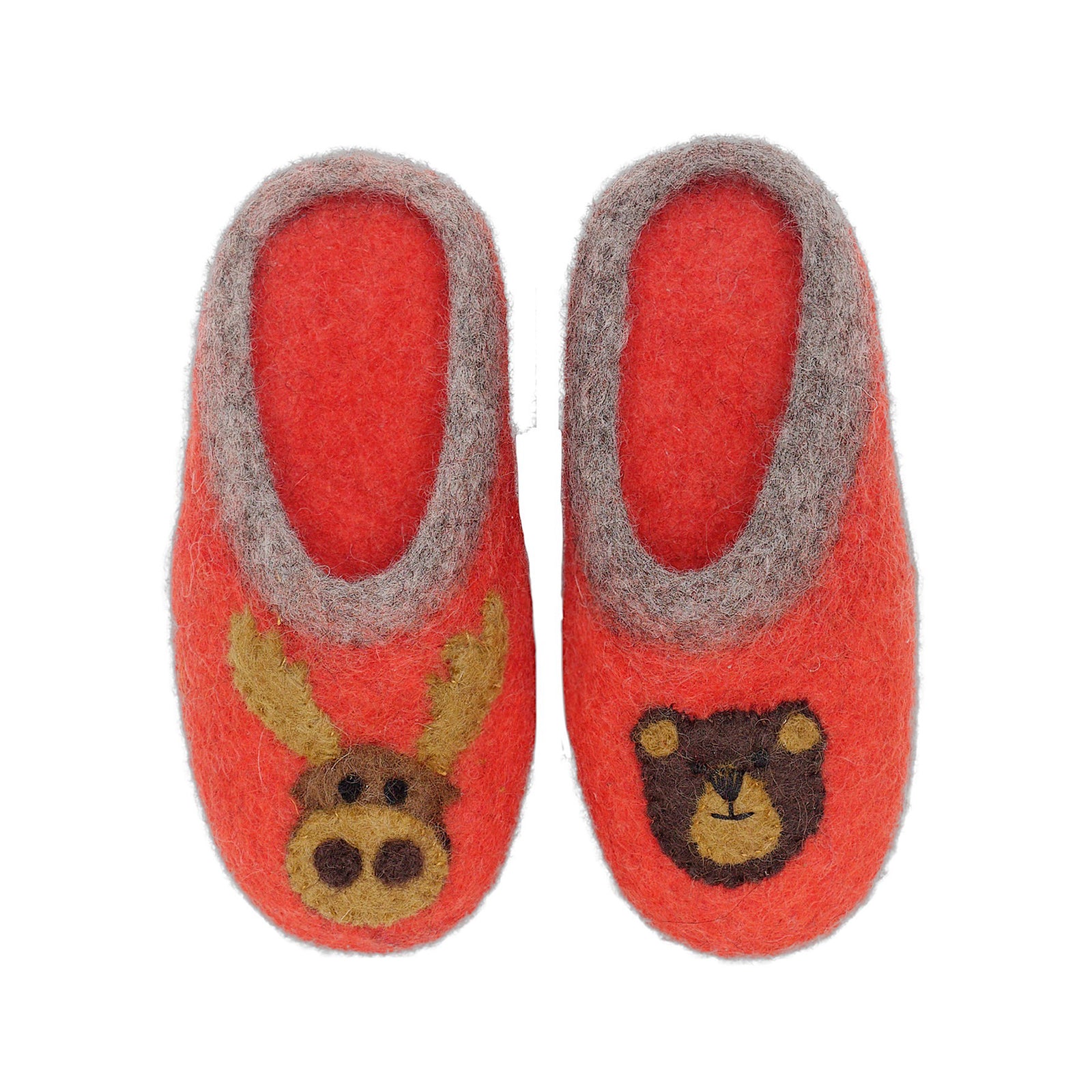 John Lewis Kids' Felt Boot Slippers, Grey