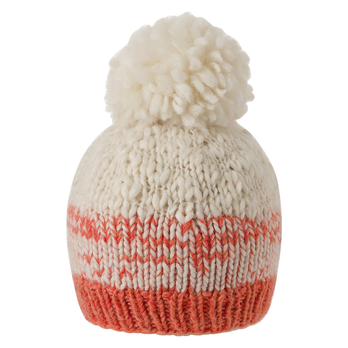 Ambler Wren handknit women&#39;s toque in gelato with ribbed cuff and medium pom. 