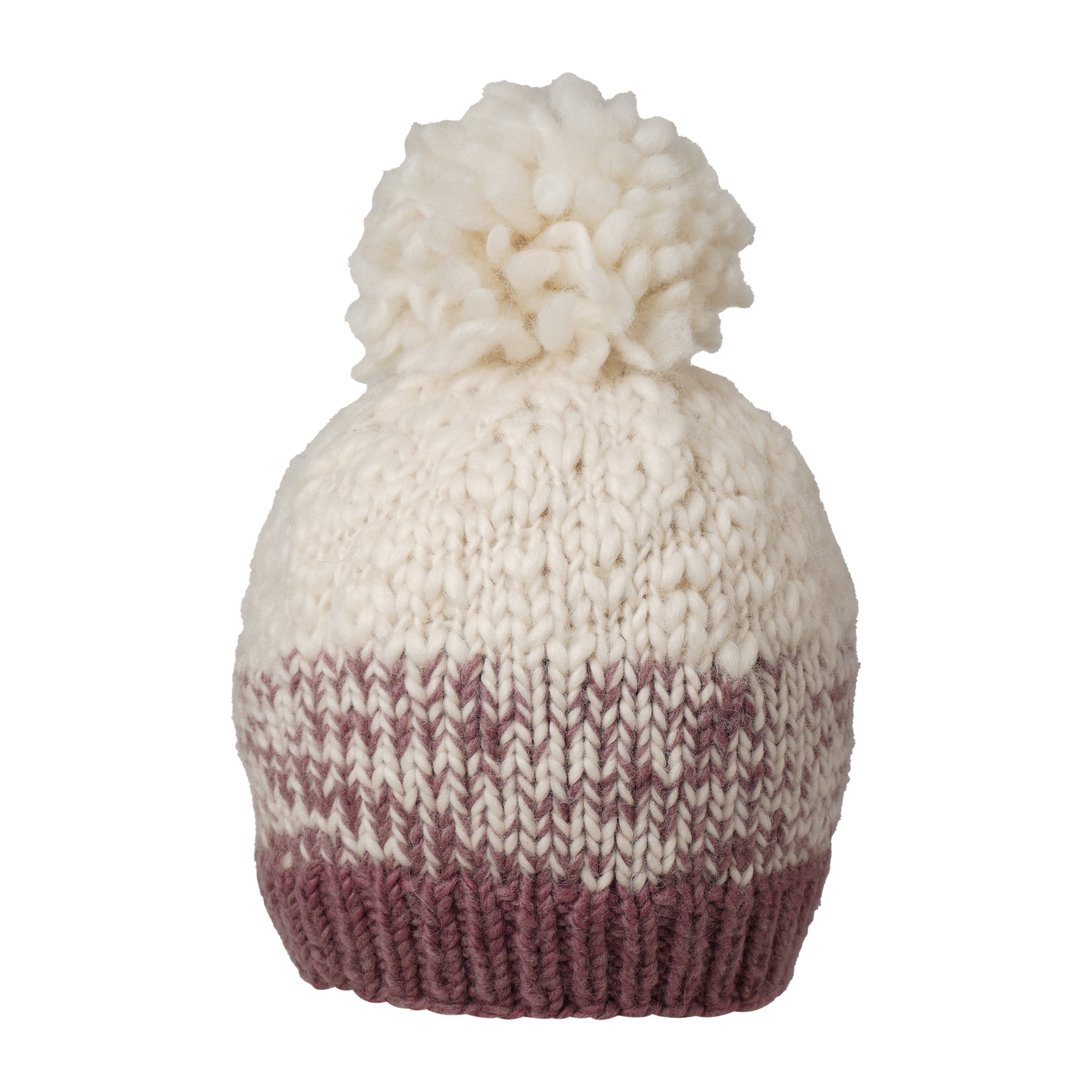 Ambler Wren handknit women's toque in wild ginger with ribbed cuff and medium pom. 