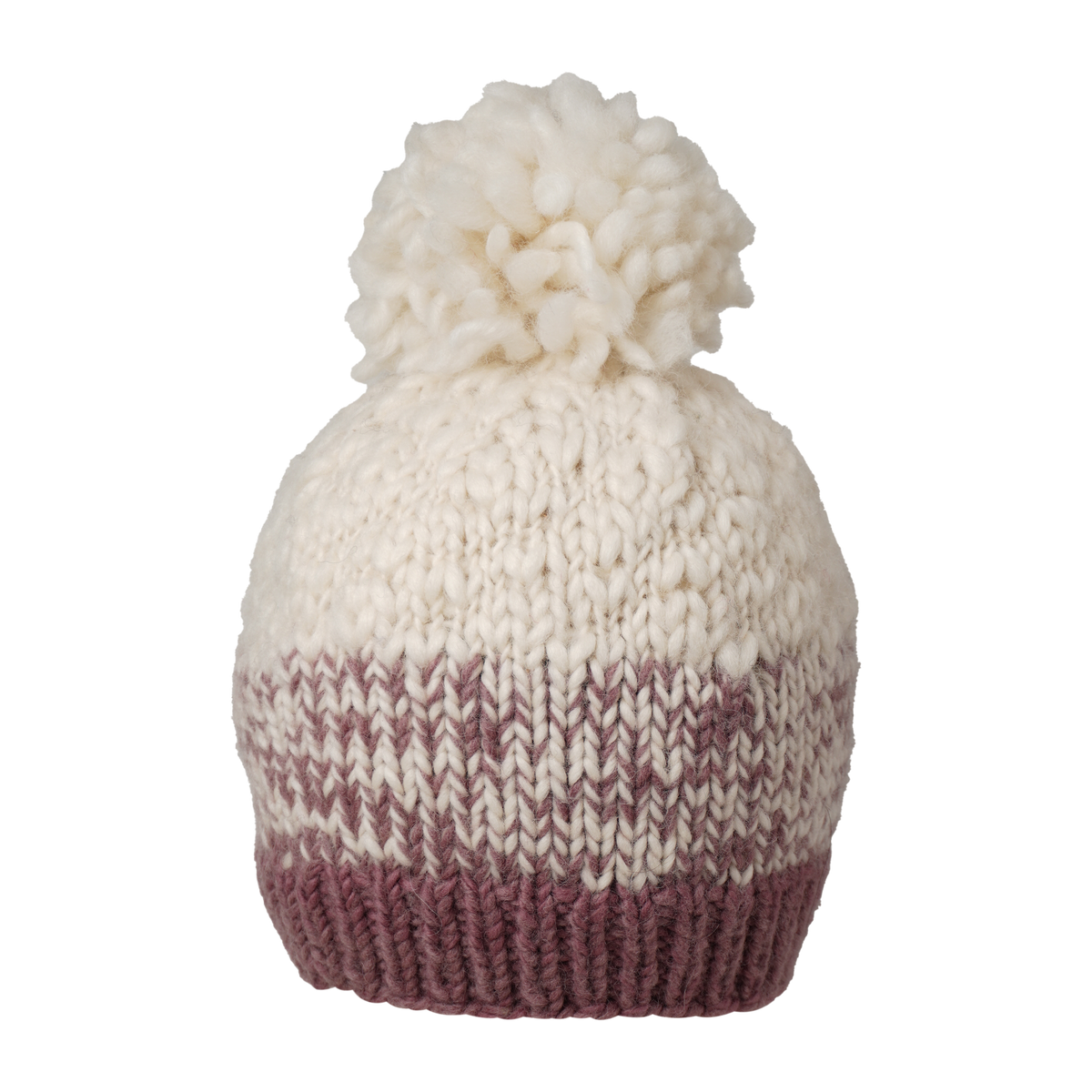 Ambler Wren handknit women&#39;s toque in wild ginger with ribbed cuff and medium pom. 