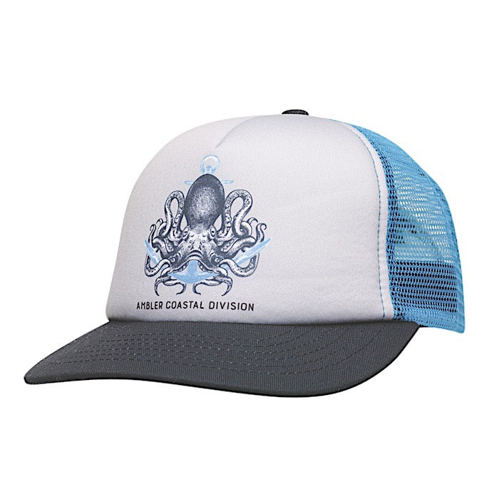 Ambler Octopus kids trucker hat - Blue